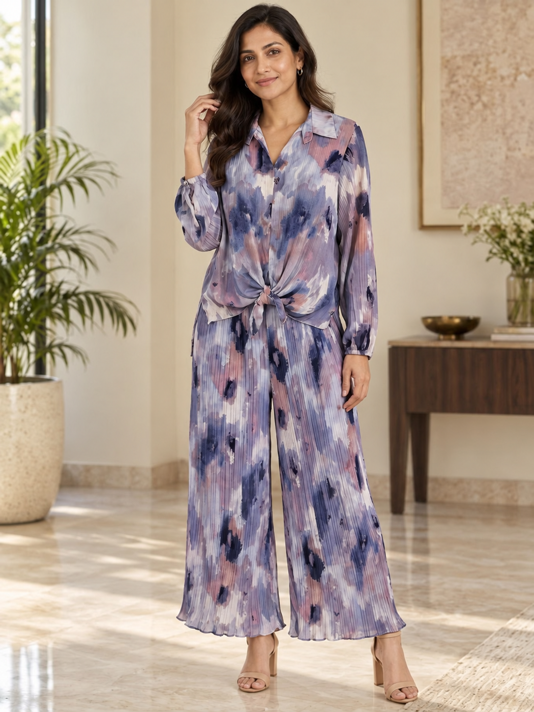 Mauve Printed Co-ord Set