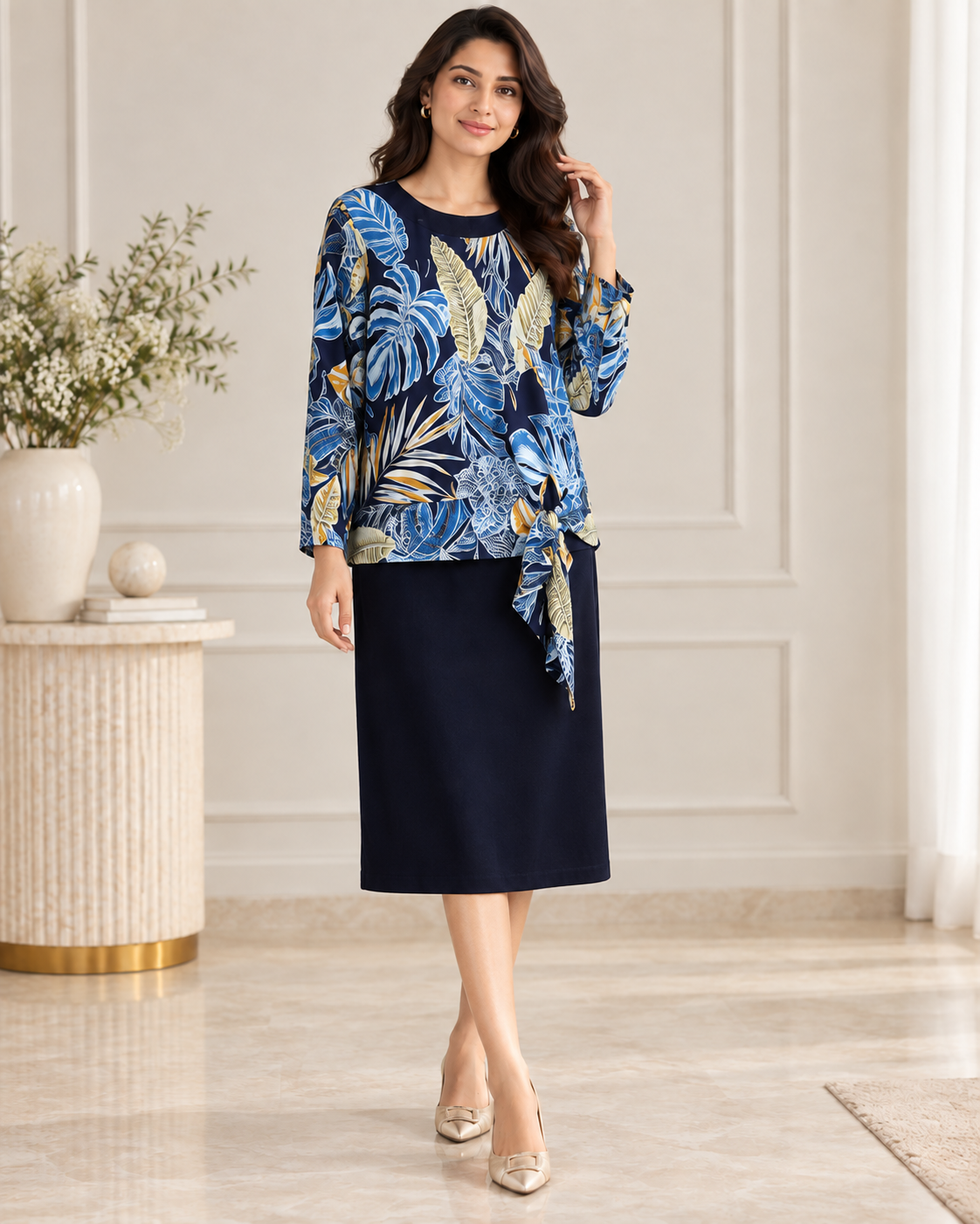 Blue Floral Dress
