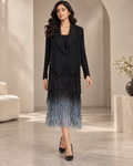 Black Fringe Blazer Dress