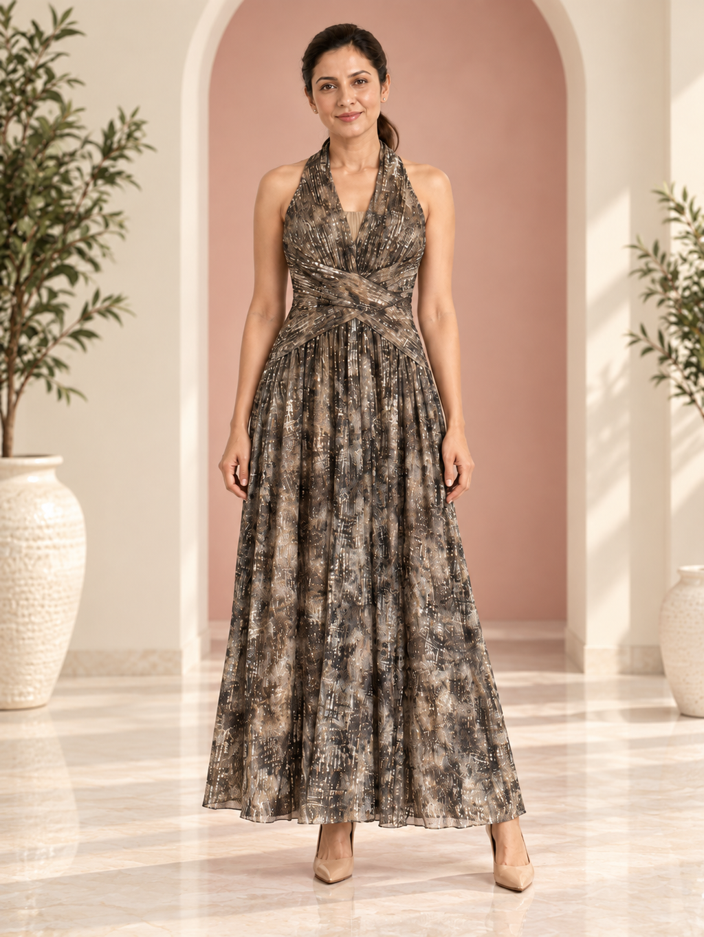 Gold Shimmery Party Dress